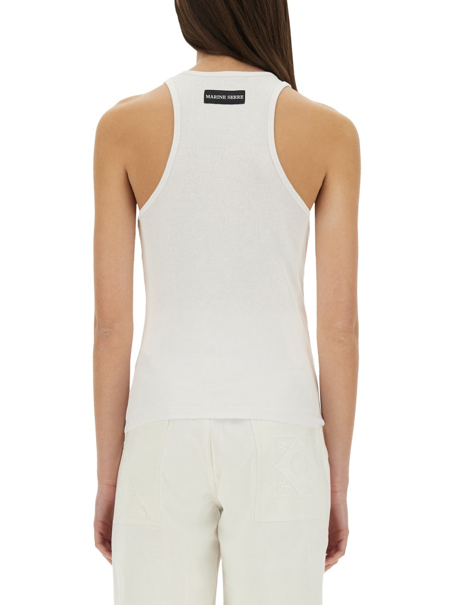 MARINE SERRE Moon Cotton Tank Top for Women