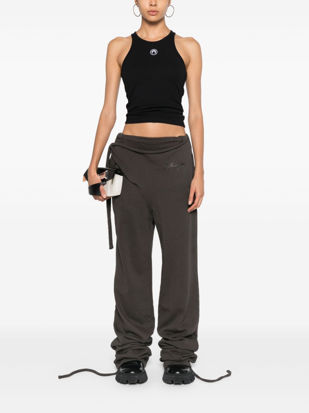 MARINE SERRE Slim Fit Top with Moon Logo - Size S