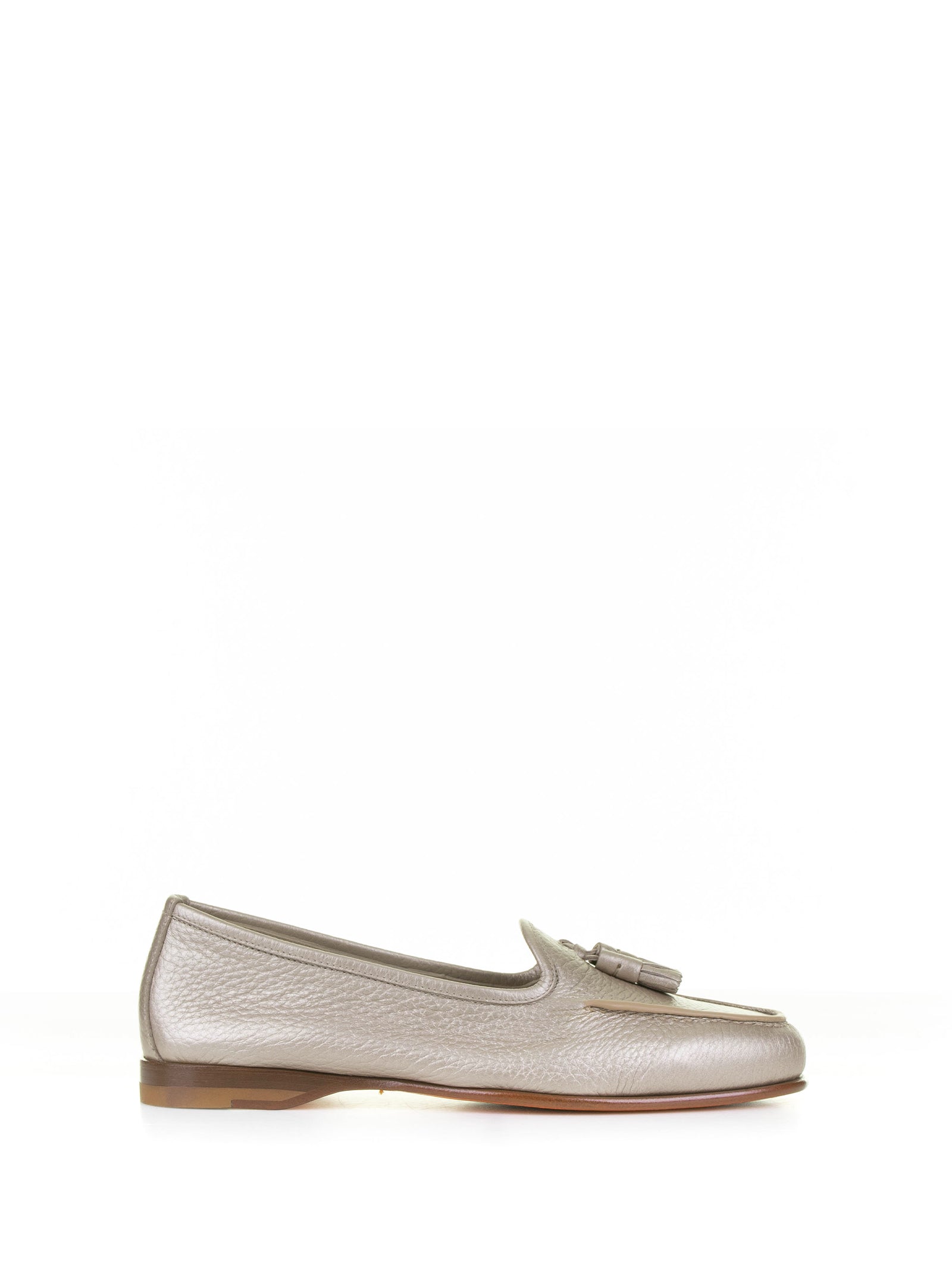 SANTONI Women's Leather Moccasins with Tassels