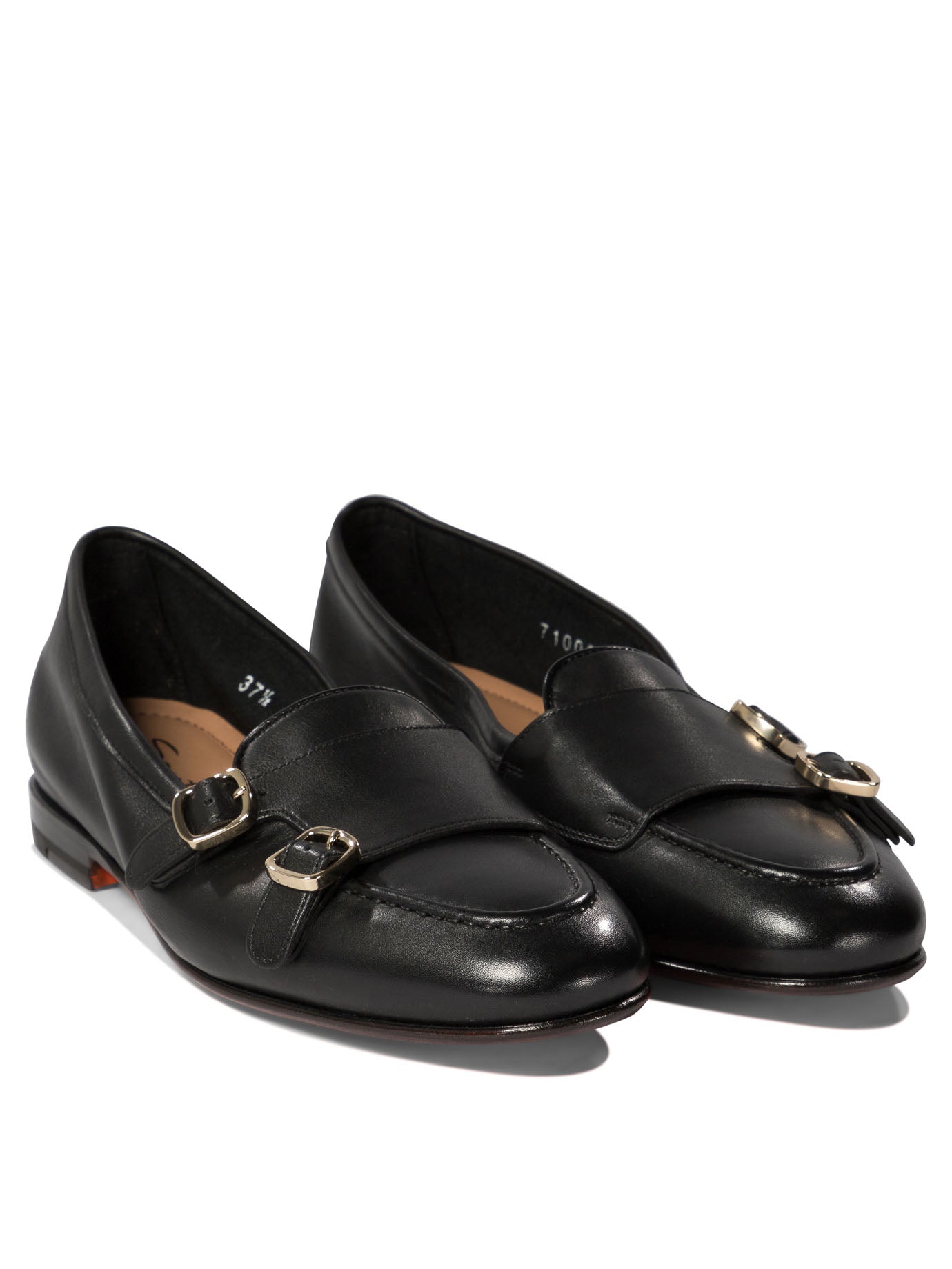 SANTONI Carlos Double Buckle Loafers for Women