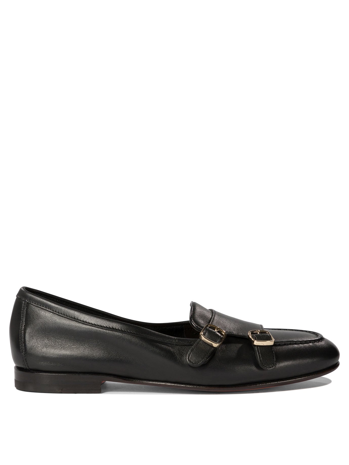 SANTONI Carlos Double Buckle Loafers for Women