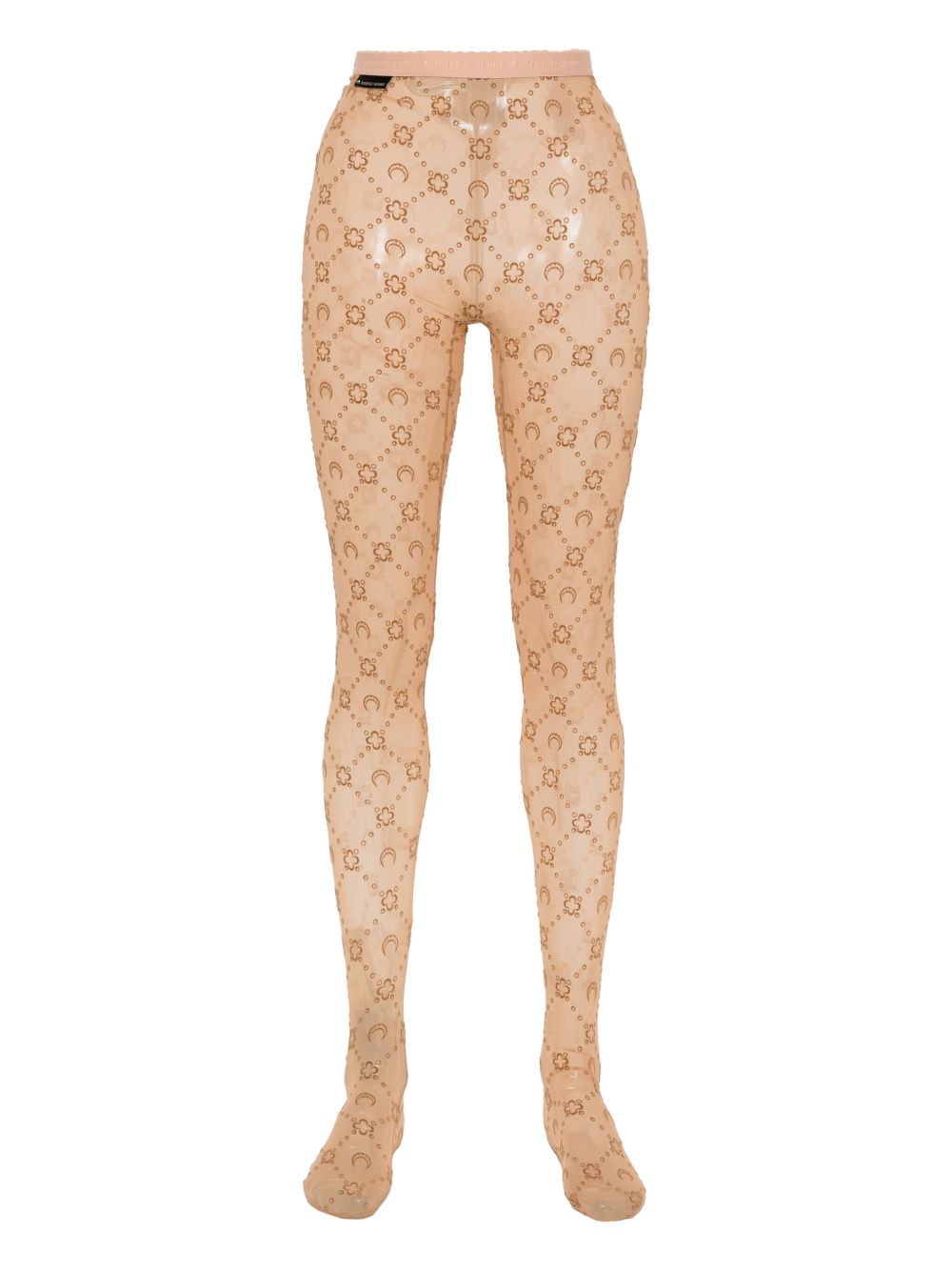 MARINE SERRE Monogram Mesh Tights - Super-Skinny Cut