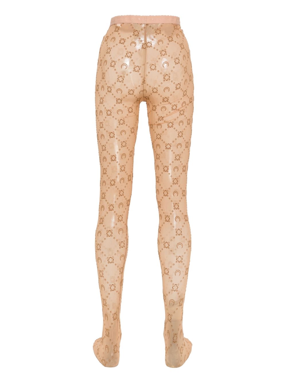 MARINE SERRE Monogram Mesh Tights - Super-Skinny Cut