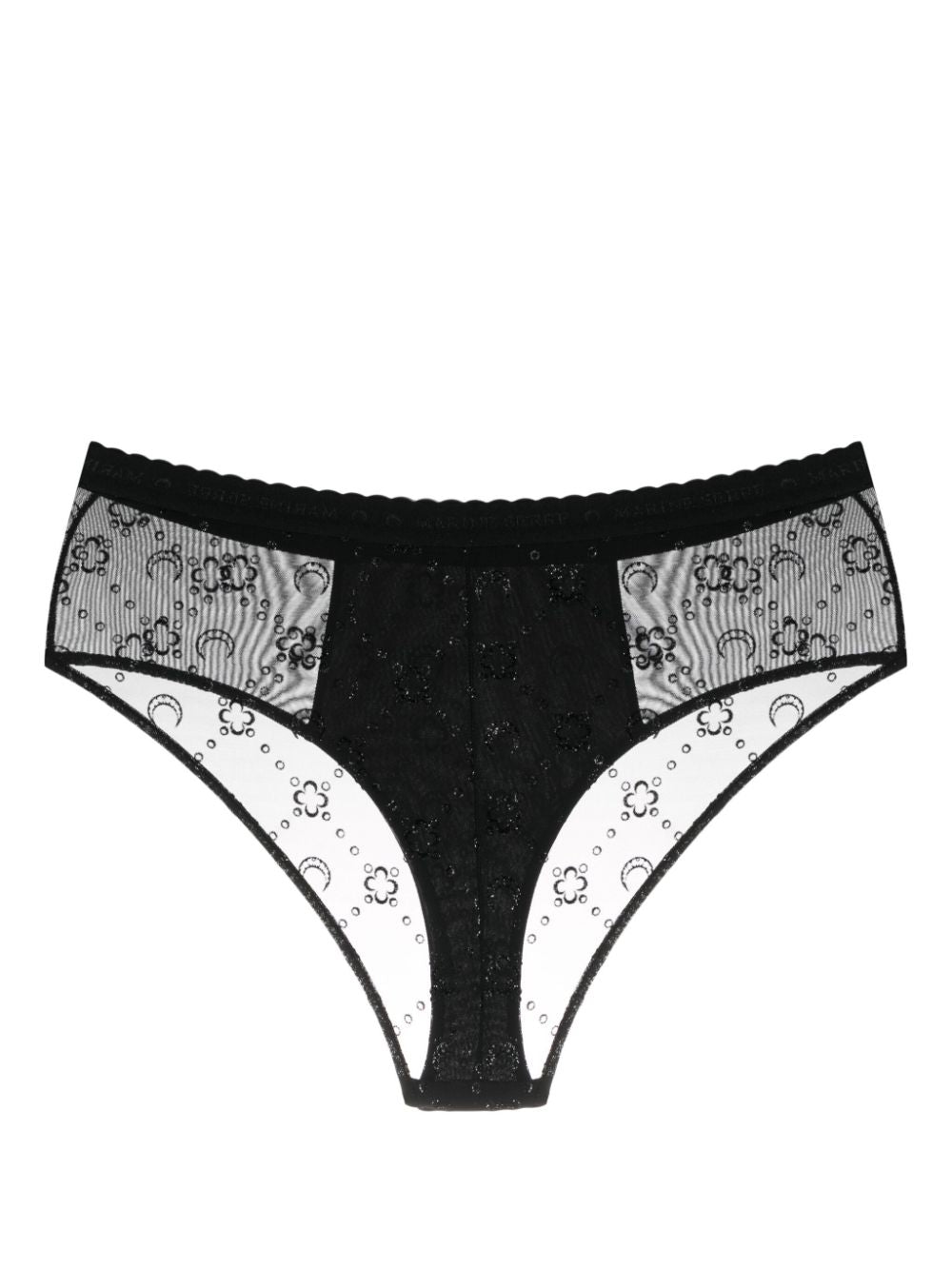 MARINE SERRE Signature Mesh Brief with Glitter Detailing