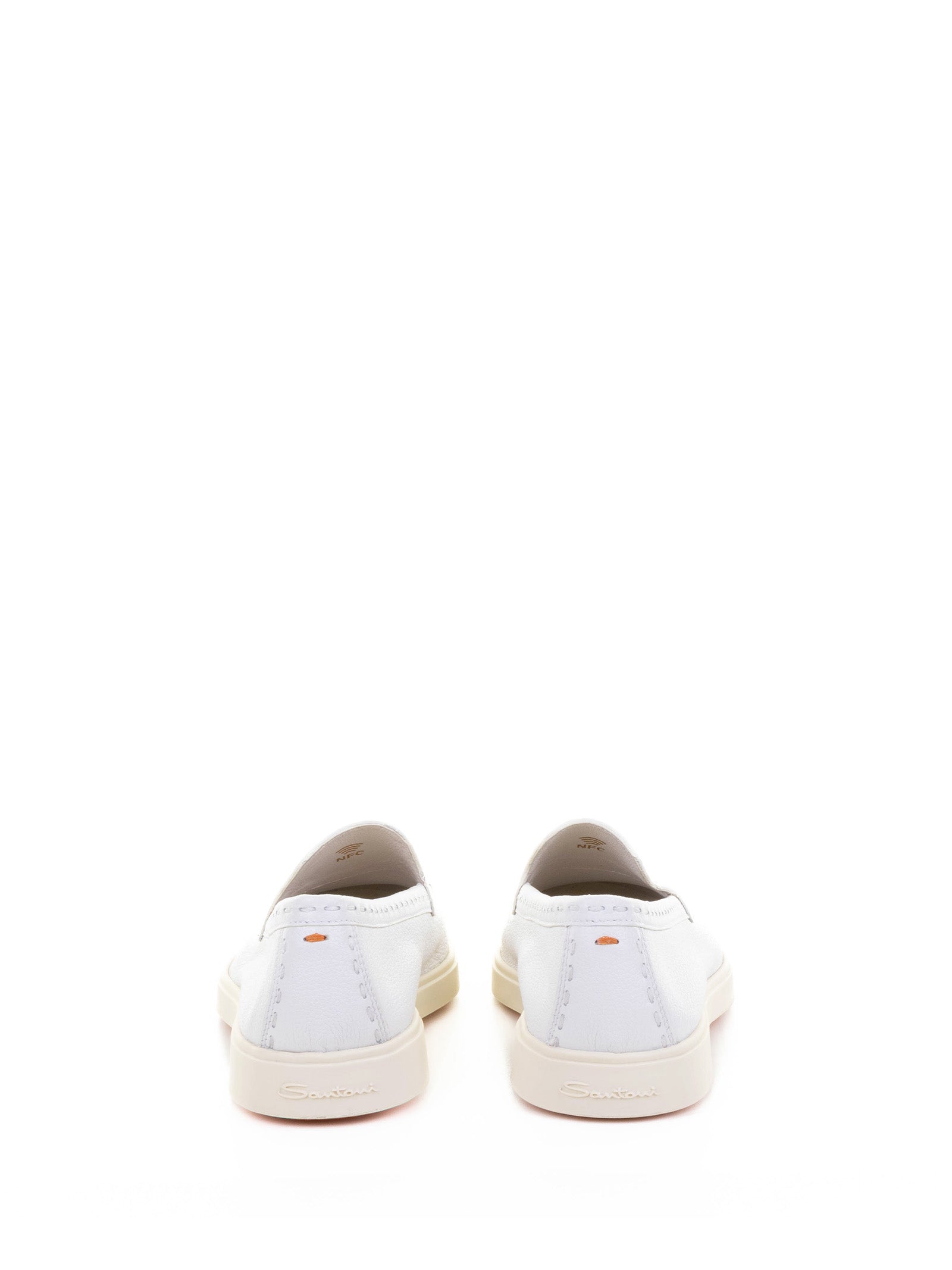 SANTONI Women's Chic Leather Moccasin Sandals