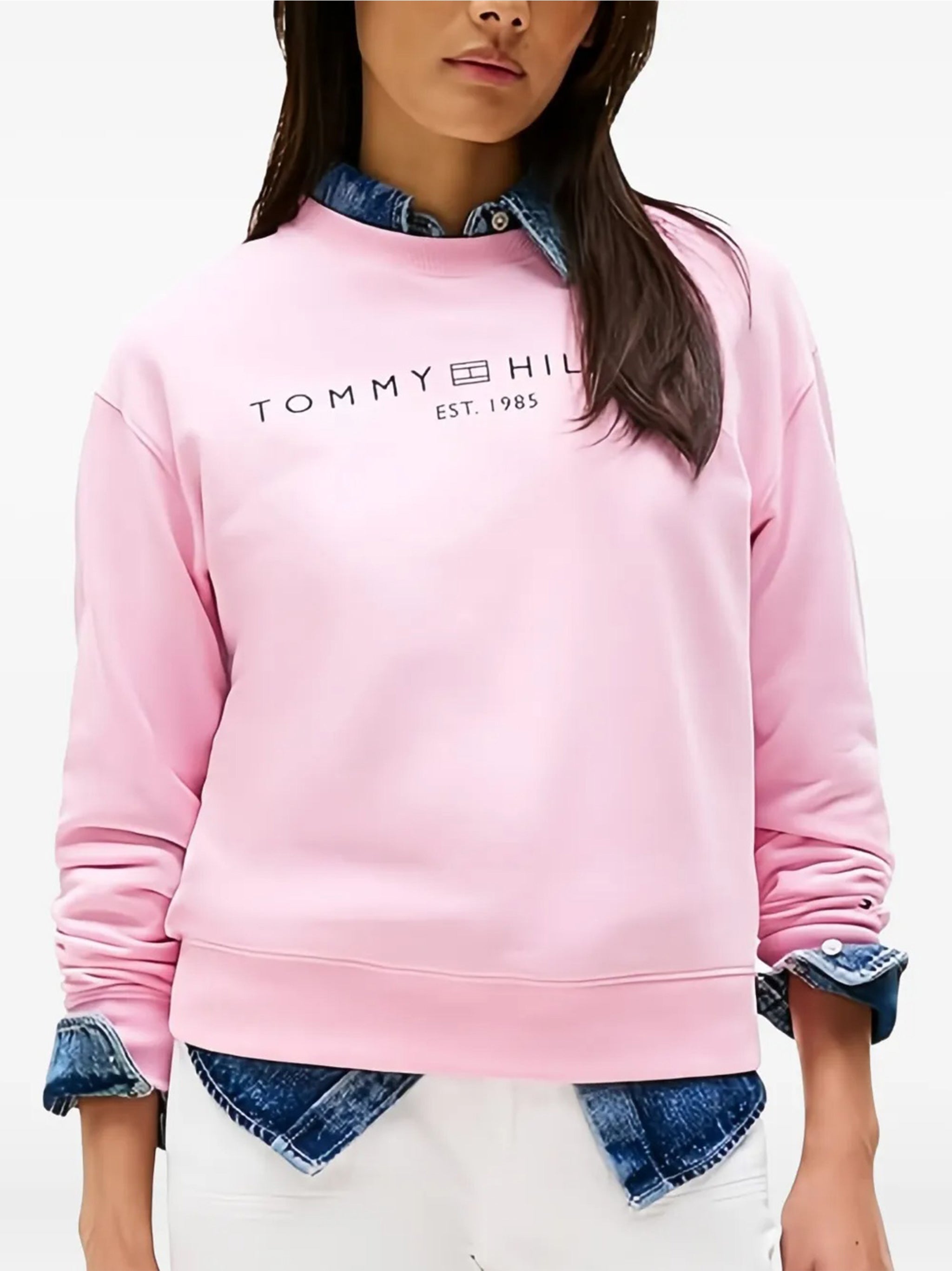 TOMMY HILFIGER Logo Crewneck Sweatshirt for Women
