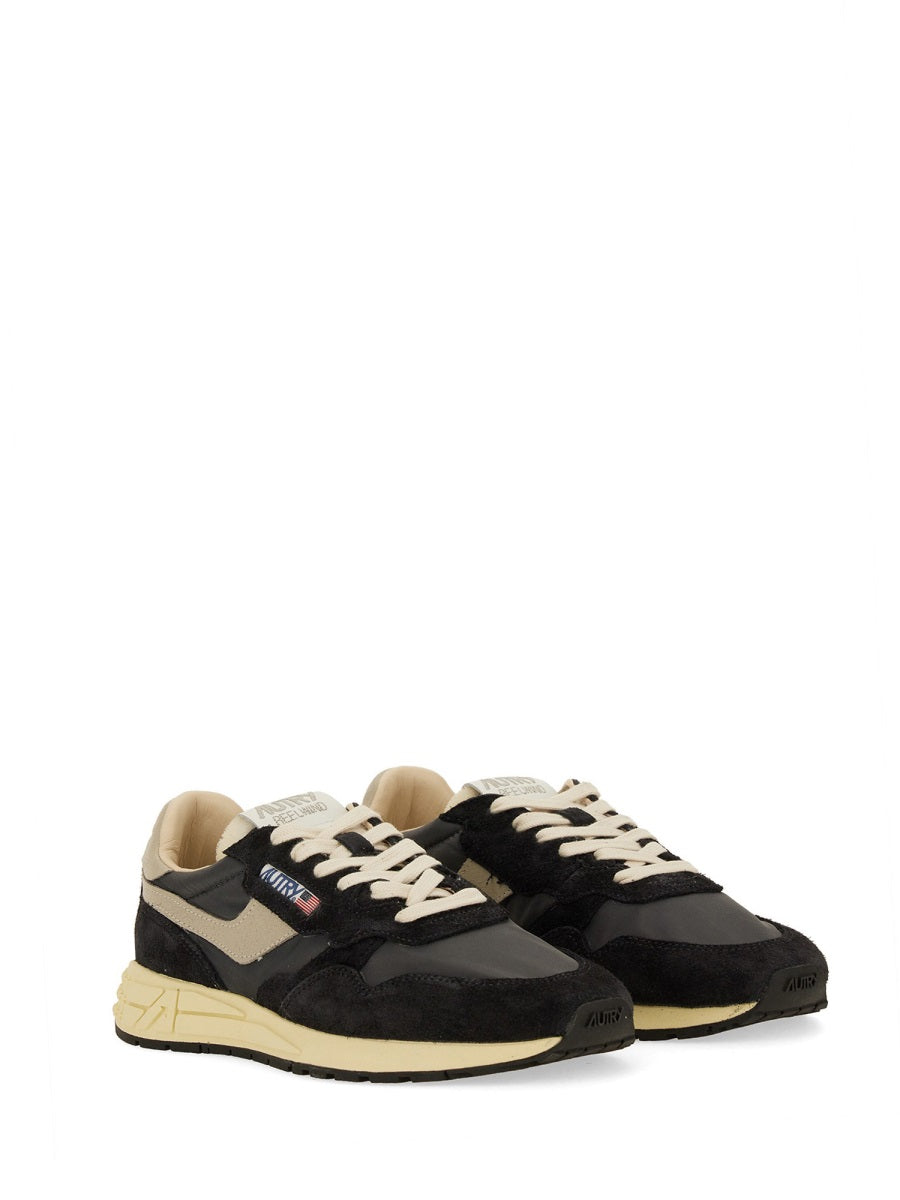 AUTRY Retro-Inspired Suede and Technical Textile Trainer