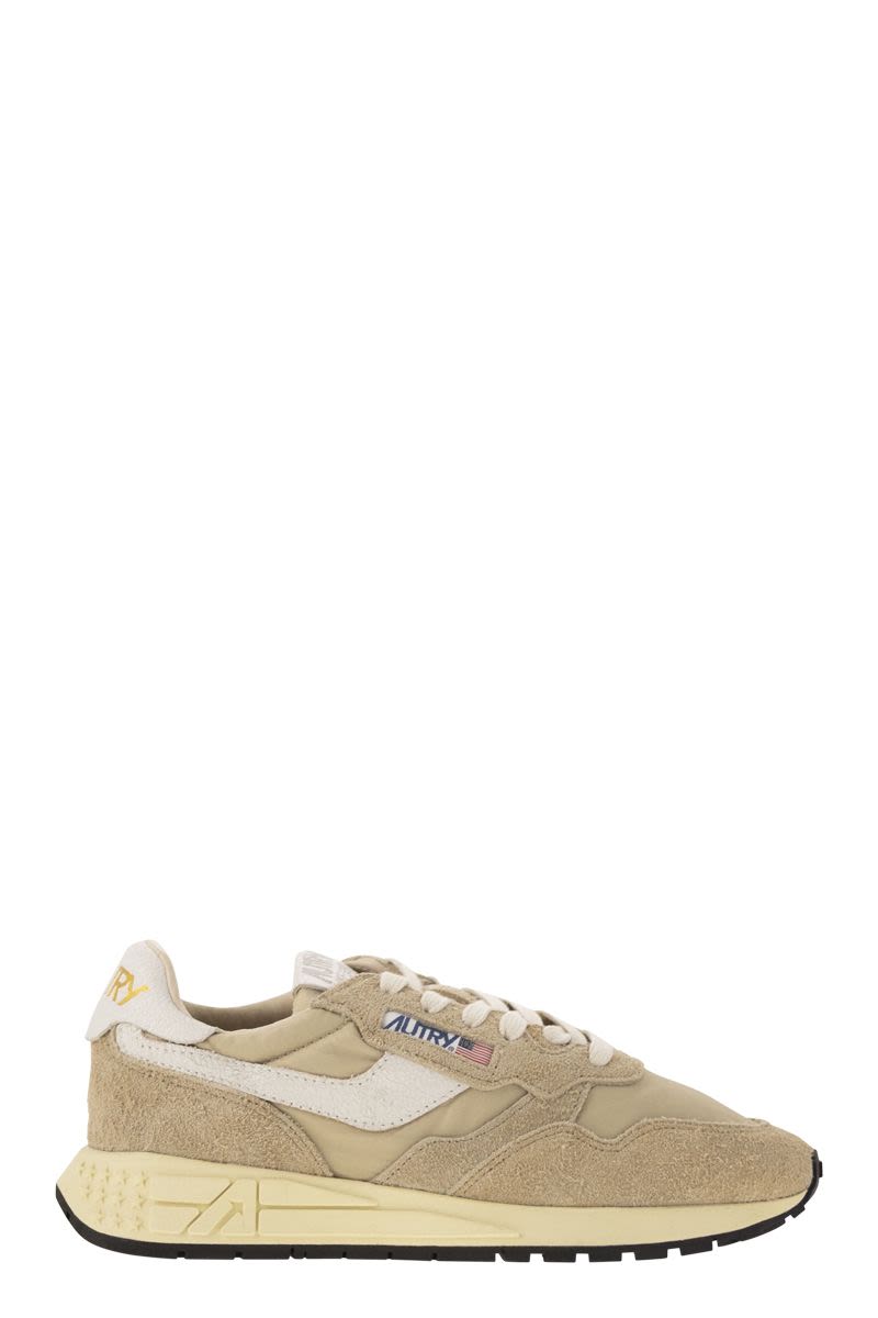 AUTRY Retro Suede and Technical Textile Trainer - 3.3 CM Sole Height