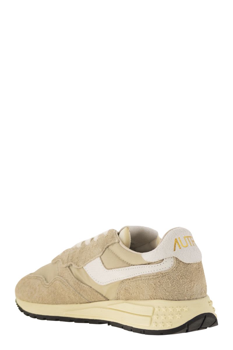 AUTRY Retro Suede and Technical Textile Trainer - 3.3 CM Sole Height