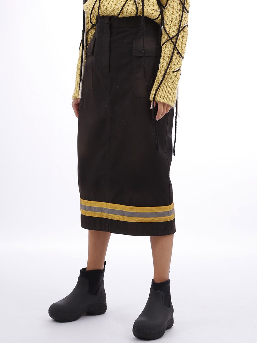 CALVIN KLEIN 205W39NYC Reflective Band Long Skirt in Size S