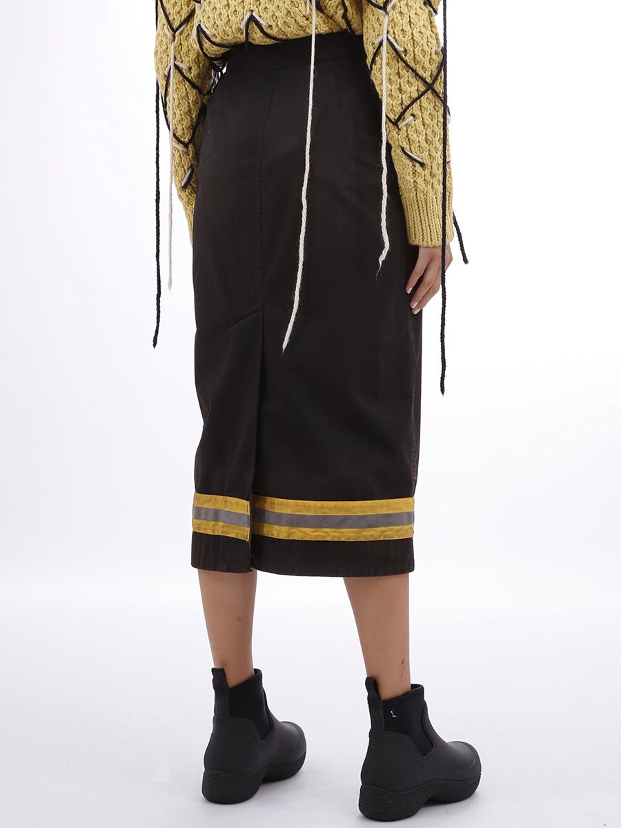 CALVIN KLEIN 205W39NYC Reflective Band Long Skirt in Size S