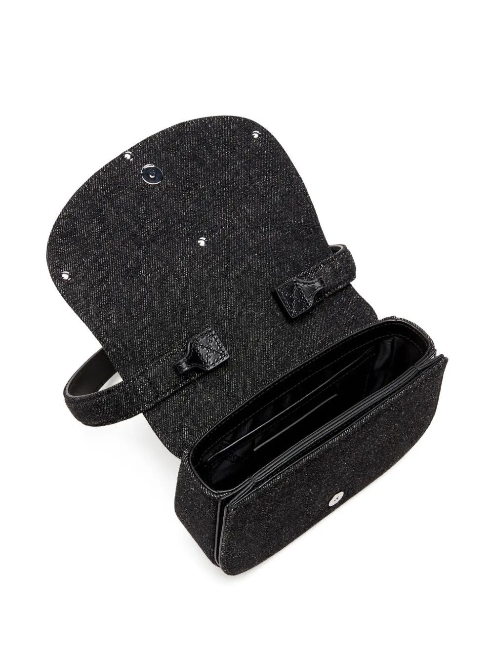 DIESEL 1DR Denim Shoulder Mini Handbag