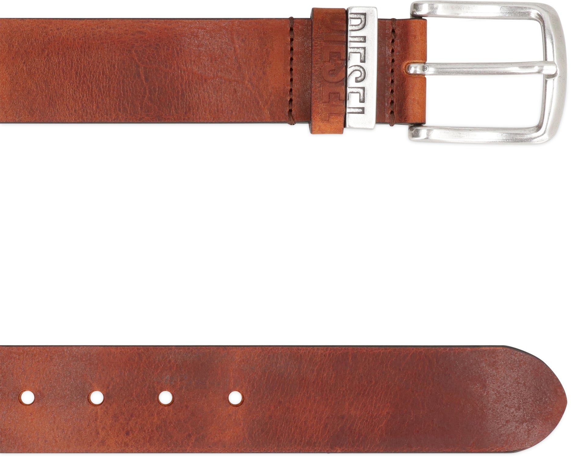 DIESEL B-Visible Leather Belt - 4 cm Height
