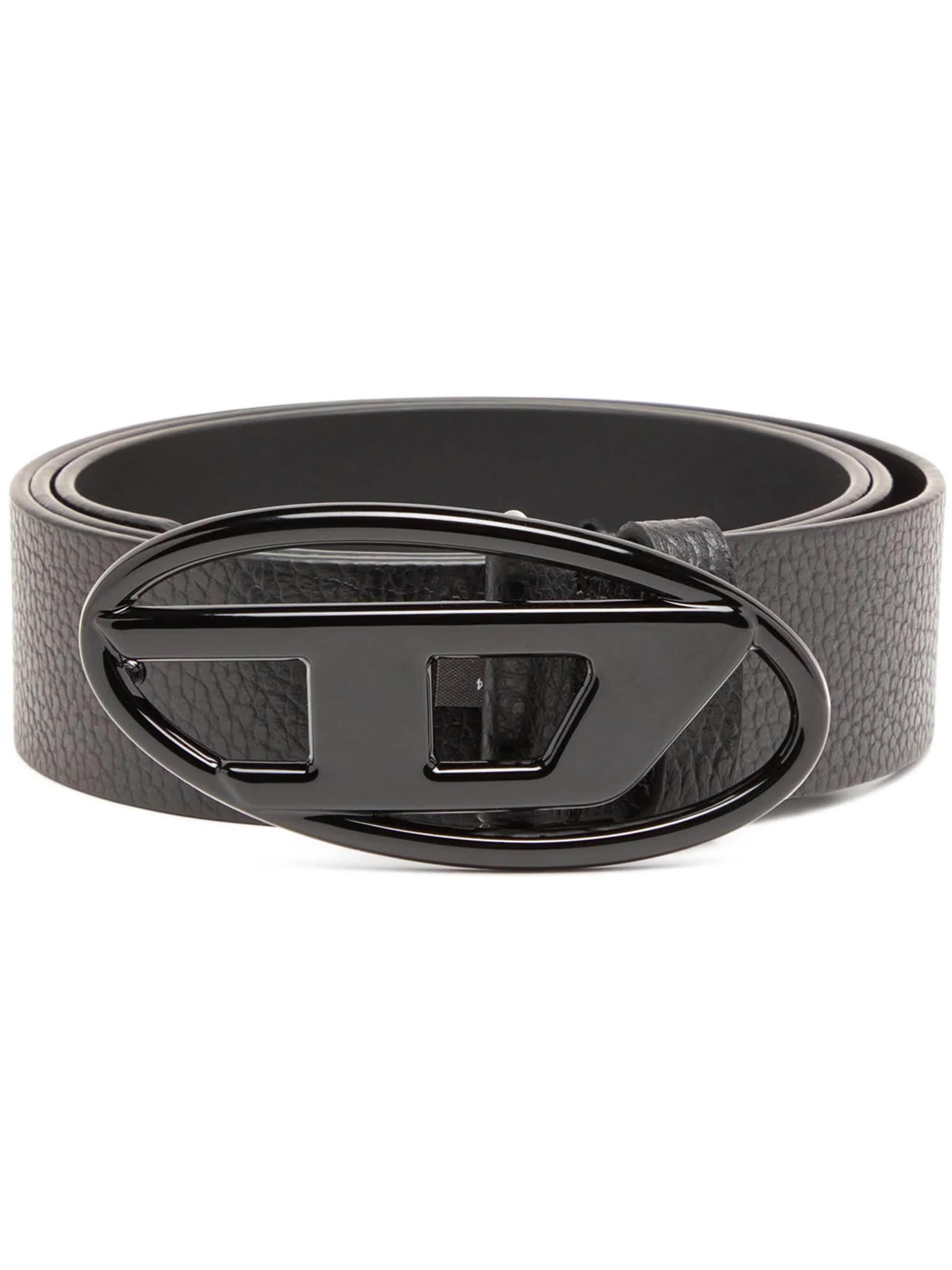 DIESEL Classic Leather Belt for Men - FW25 Edition