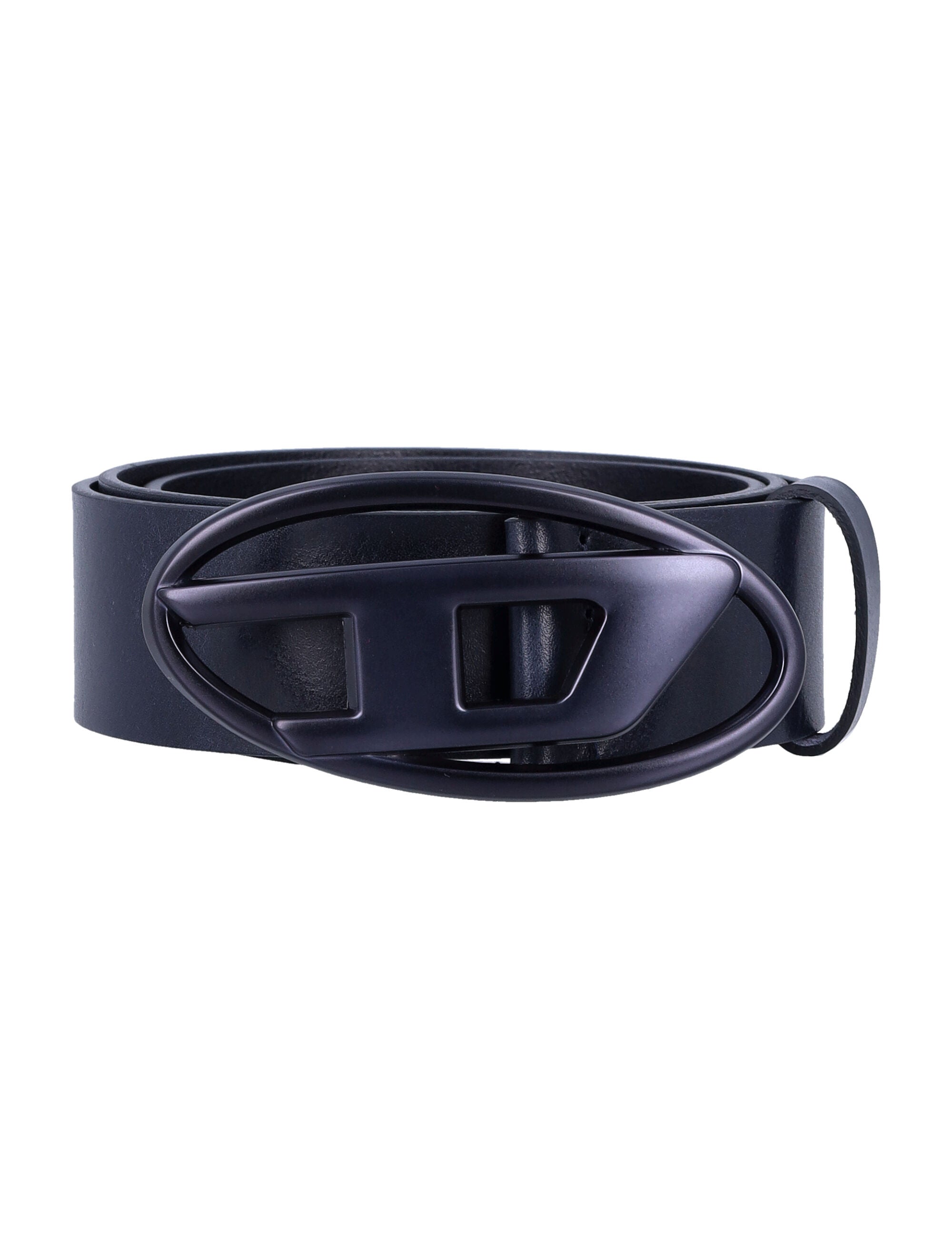 DIESEL Men's B-1DR 3.9 cm Leather Belt with Iconic Buckle