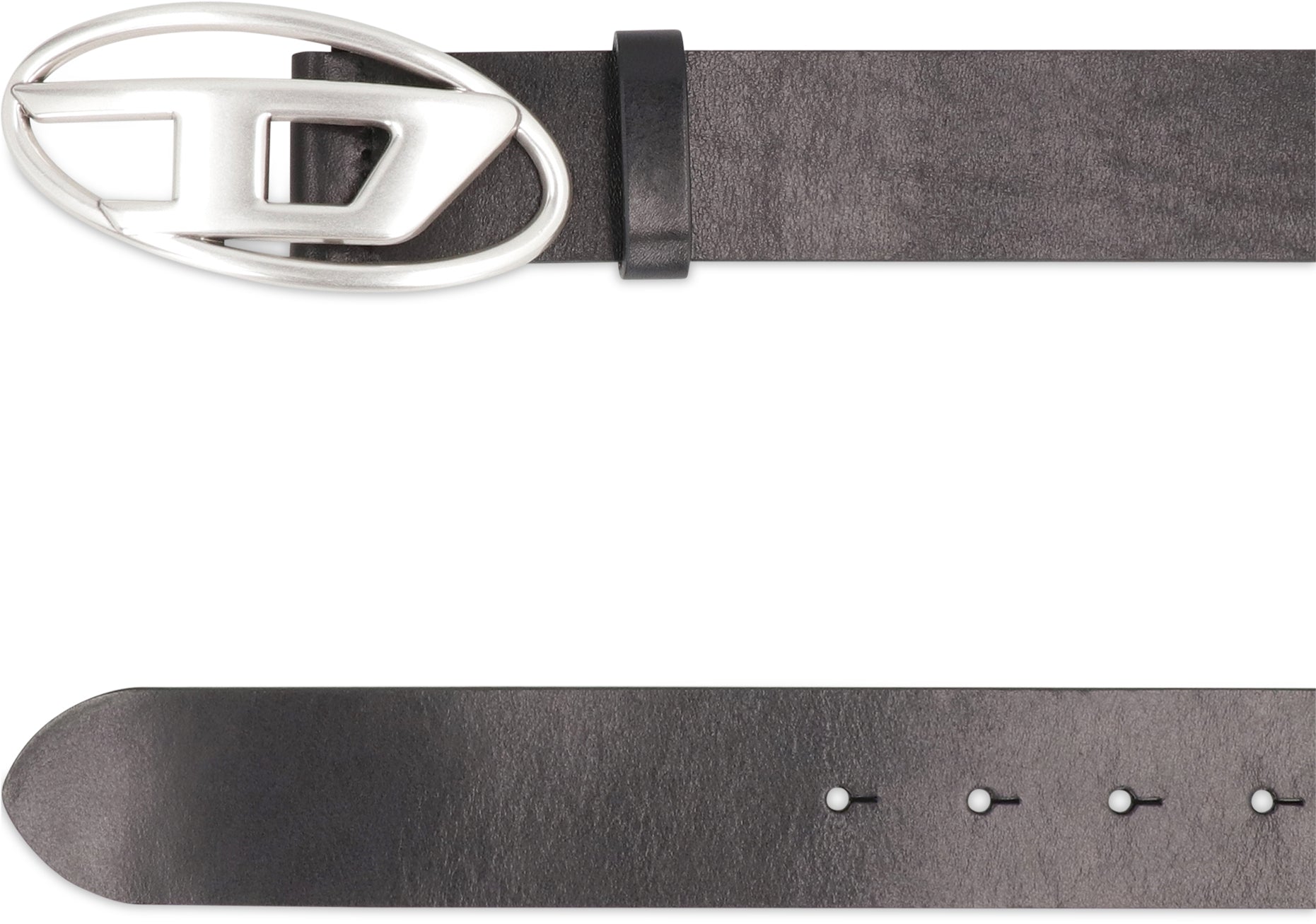 DIESEL Men's Classic B-1DR Buckle Leather Belt