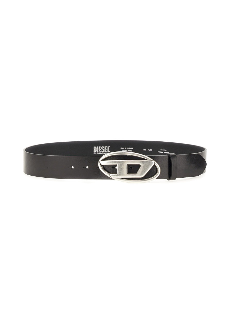 DIESEL Men's Classic B-1DR Buckle Leather Belt