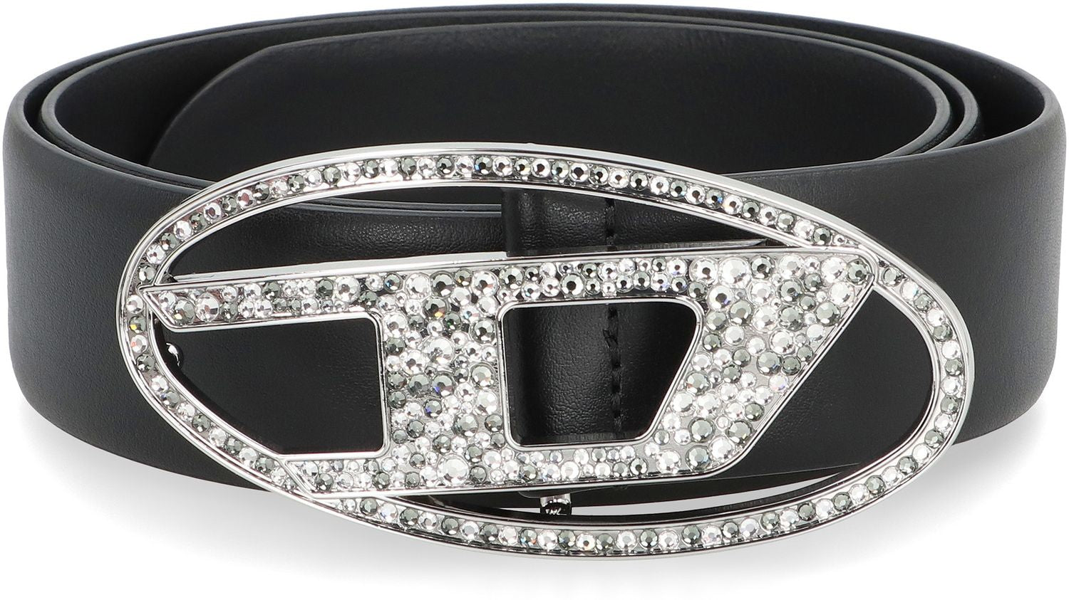 DIESEL B-1DR Strass Leather Belt - 4cm Height