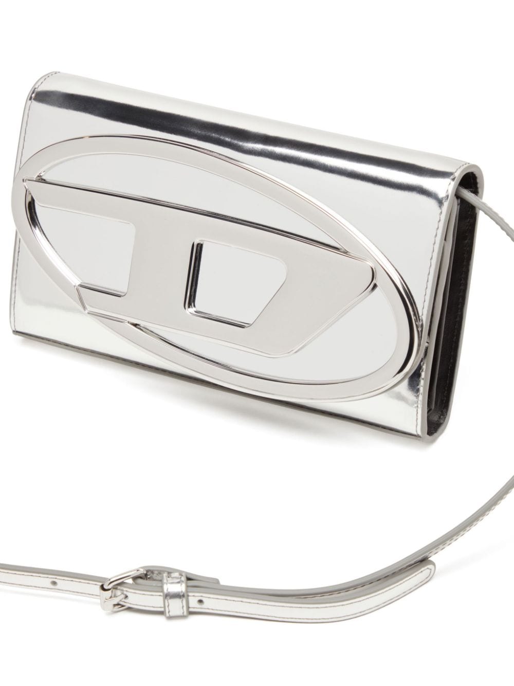 DIESEL Mini Shoulder Handbag with Mirrored Finish
