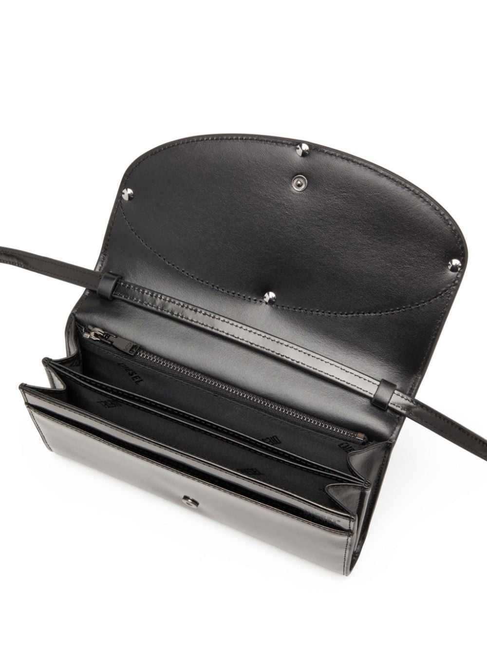 DIESEL Mini Crossbody Wallet with Mirrored Finish - Spring Summer 25