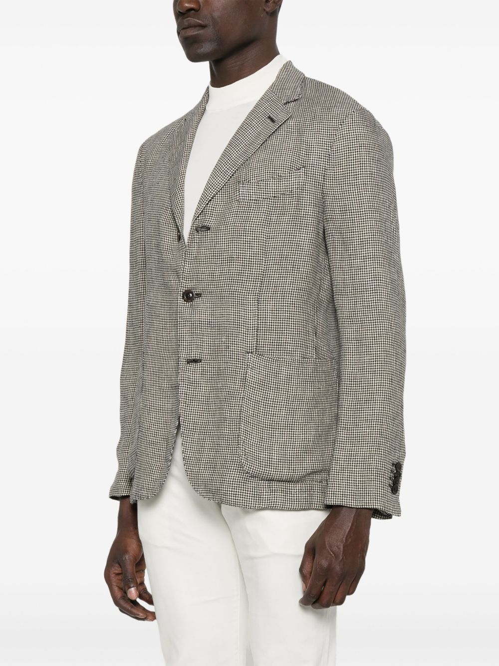 BOGLIOLI Linen Blend Single-Breasted Jacket
