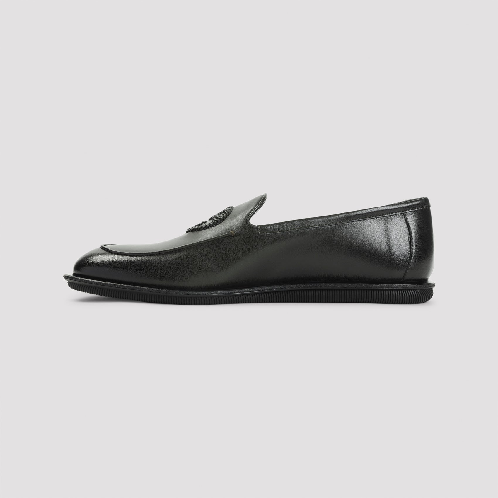 GIORGIO ARMANI Lamb Leather Slippers for Men - Slip-On Style