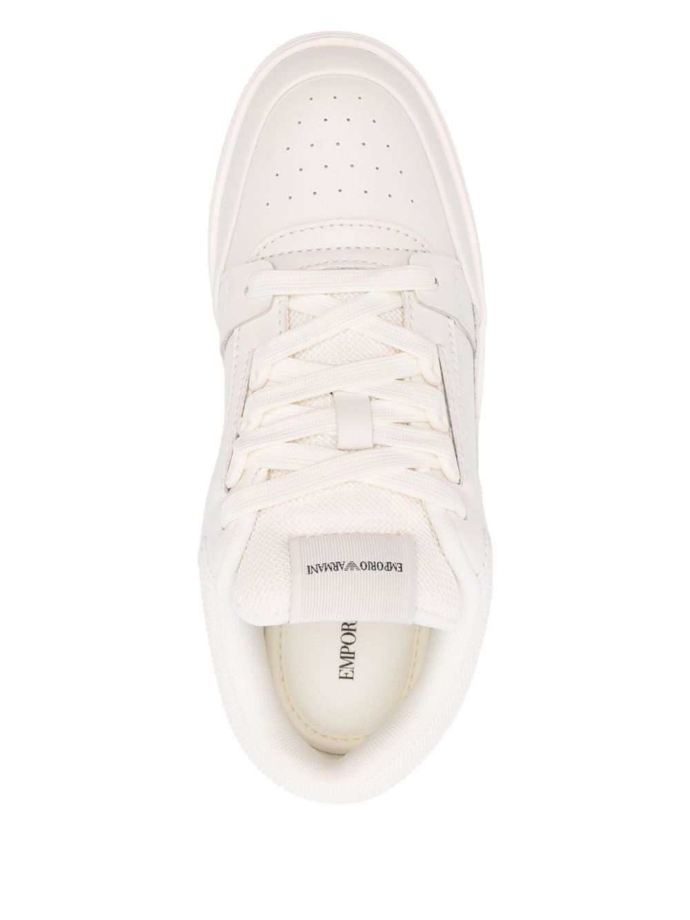 EMPORIO ARMANI Leather Sneakers with Padded Ankle for Women