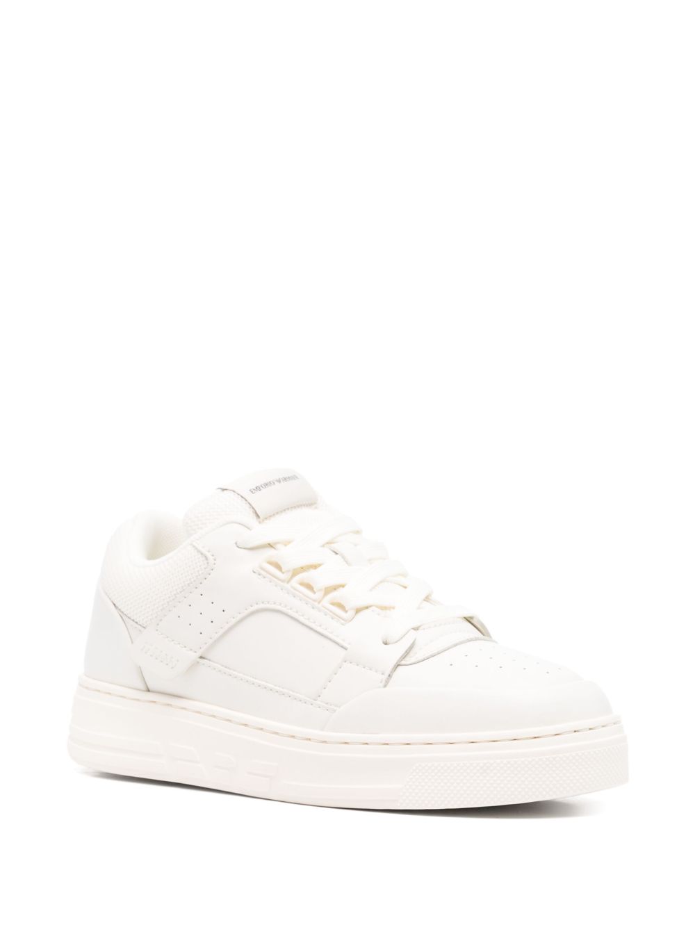 EMPORIO ARMANI Leather Sneakers with Padded Ankle for Women