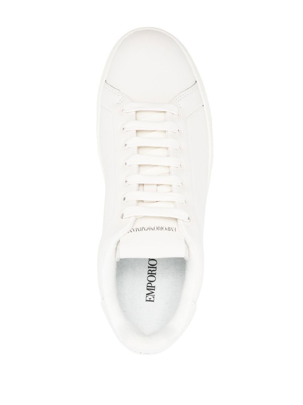 EMPORIO ARMANI Leather Lace-Up Sneakers for Men