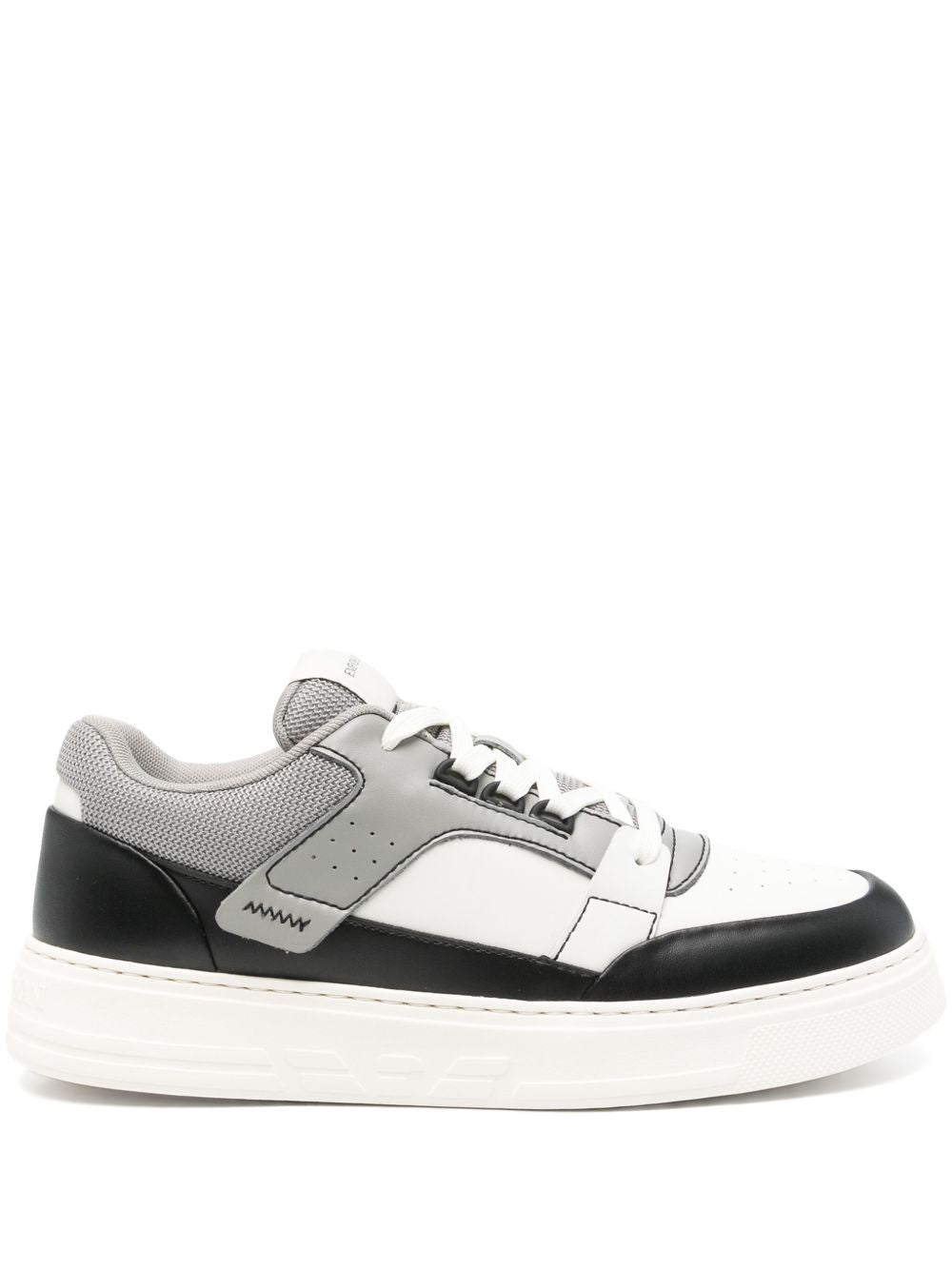 EMPORIO ARMANI Men's Leather Sneakers with Front Lace-Up Fastening