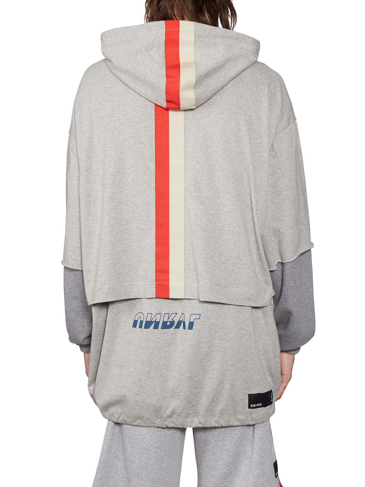 BEN TAVERNITI UNRAVEL Oversized Cotton Hoodie with Layered Sleeves - Size M