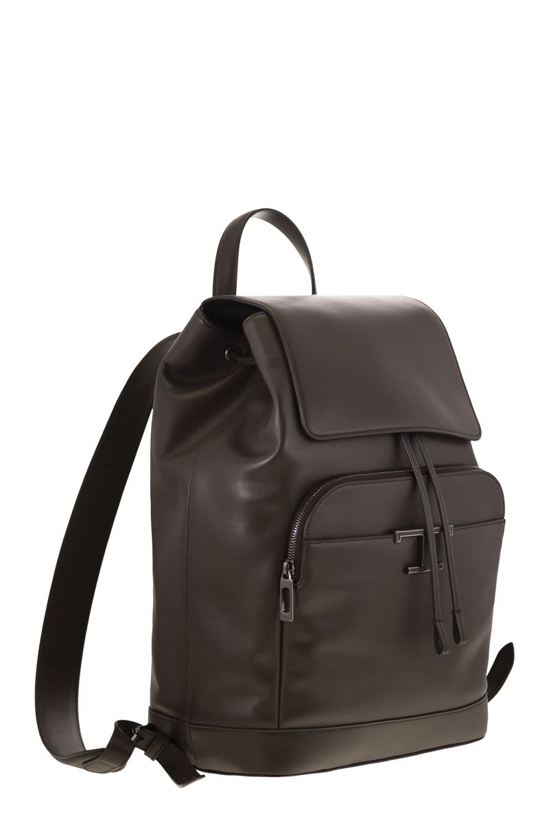 TOD'S Timeless Medium Leather Backpack - 30 x 40 x 15 cm