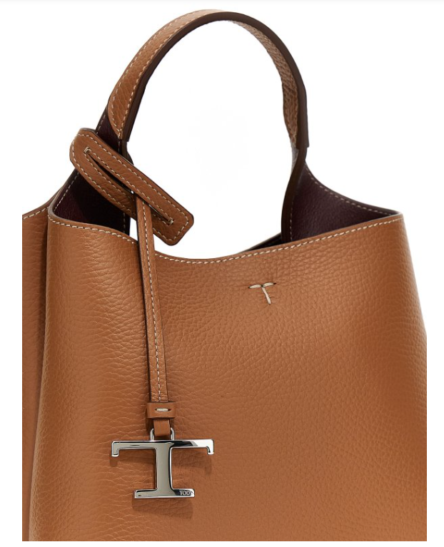 TOD'S Timeless Leather Handbag - Width 21.5 cm, Height 19.5 cm, Depth 13 cm