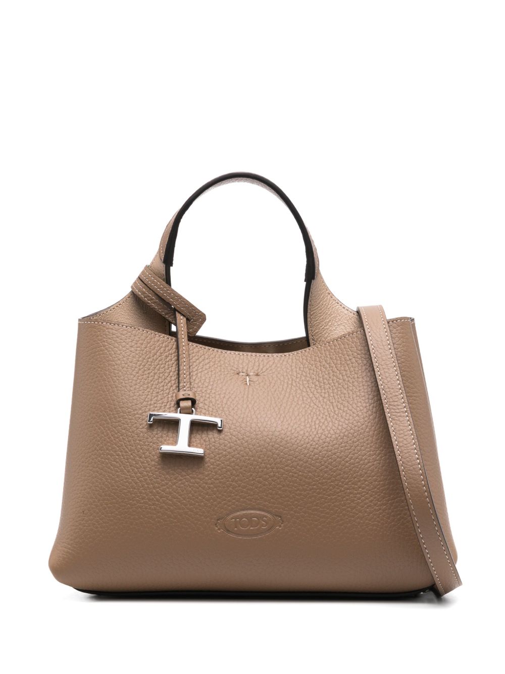 TOD'S Mini Grained Leather Handbag with Timeless Charm - 25x17x14.5 cm