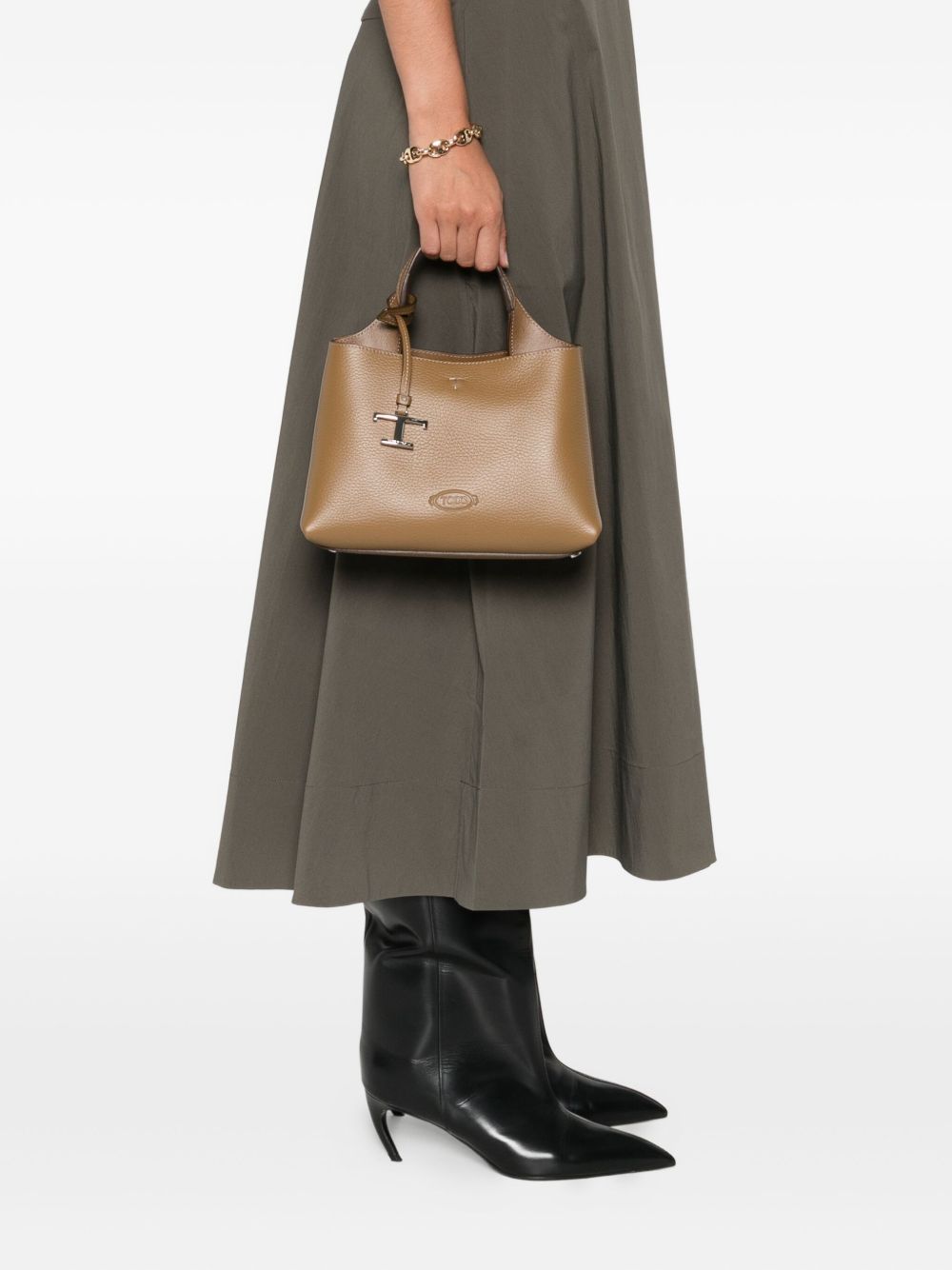 TOD'S Micro Leather Shopping Handbag - Women's