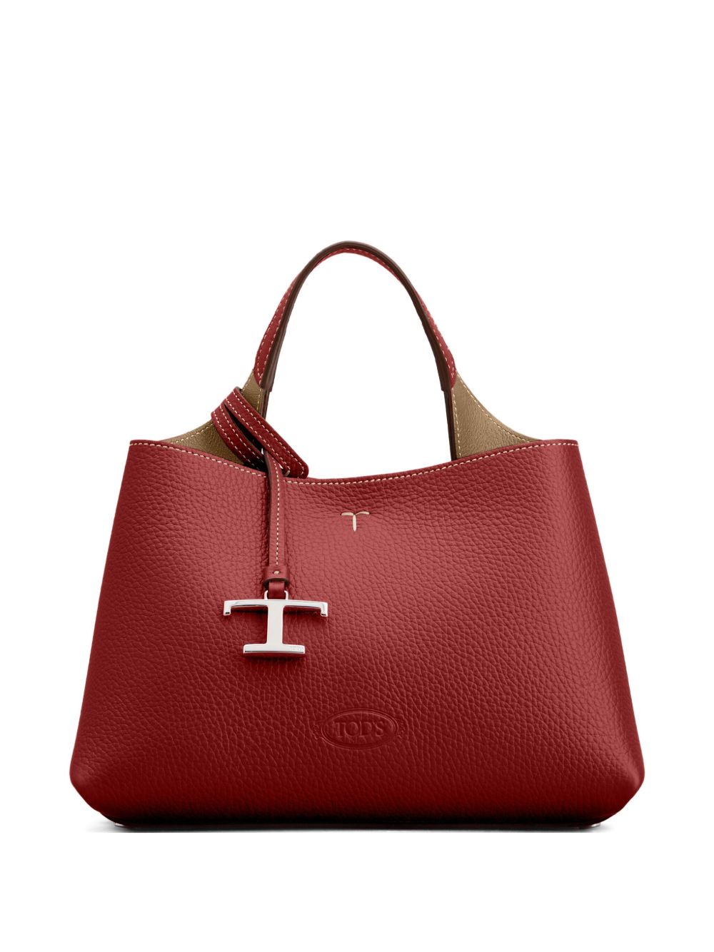 TOD'S Mini Leather Shopping Handbag with Top Handle