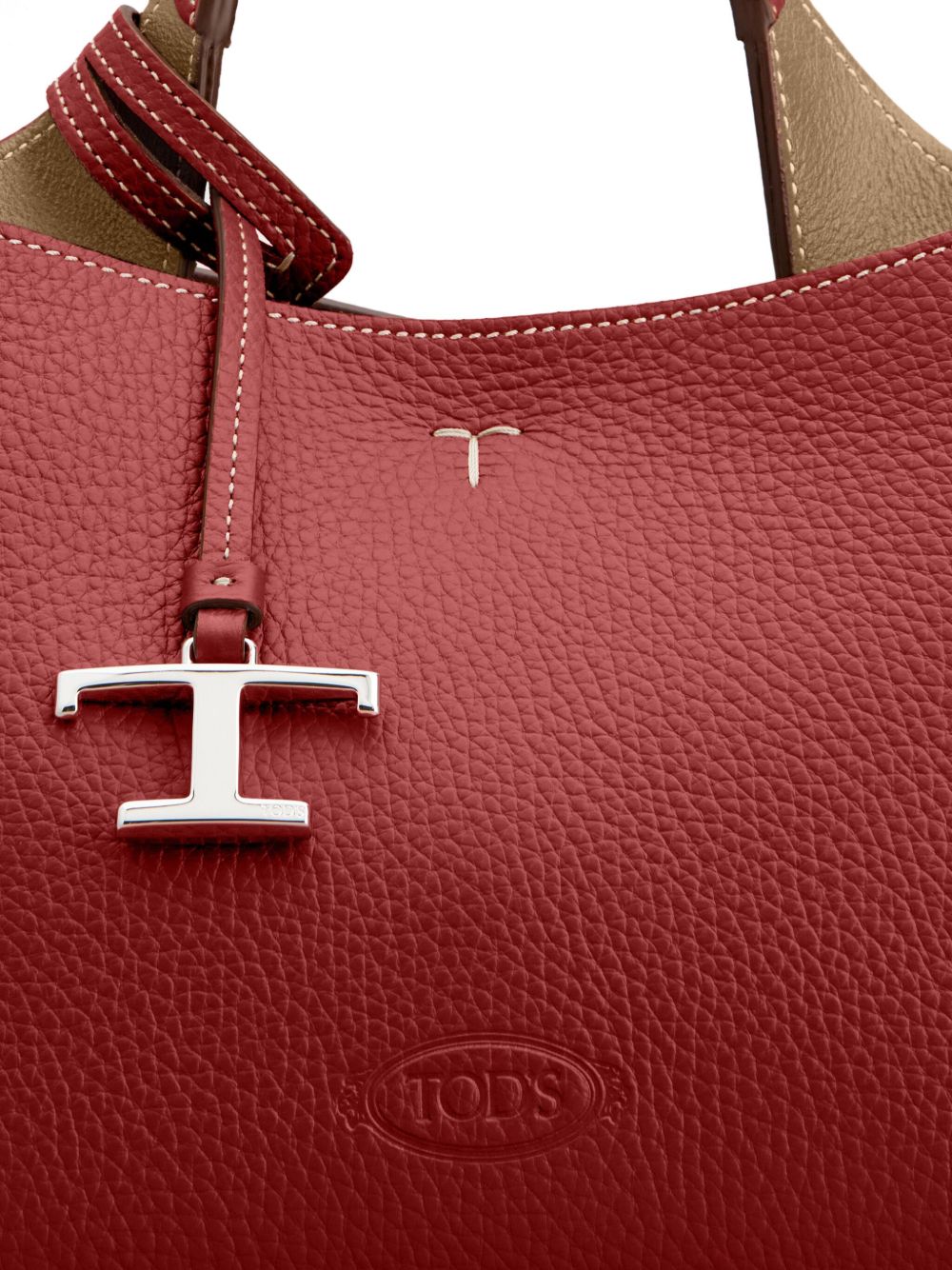 TOD'S Mini Leather Shopping Handbag with Top Handle