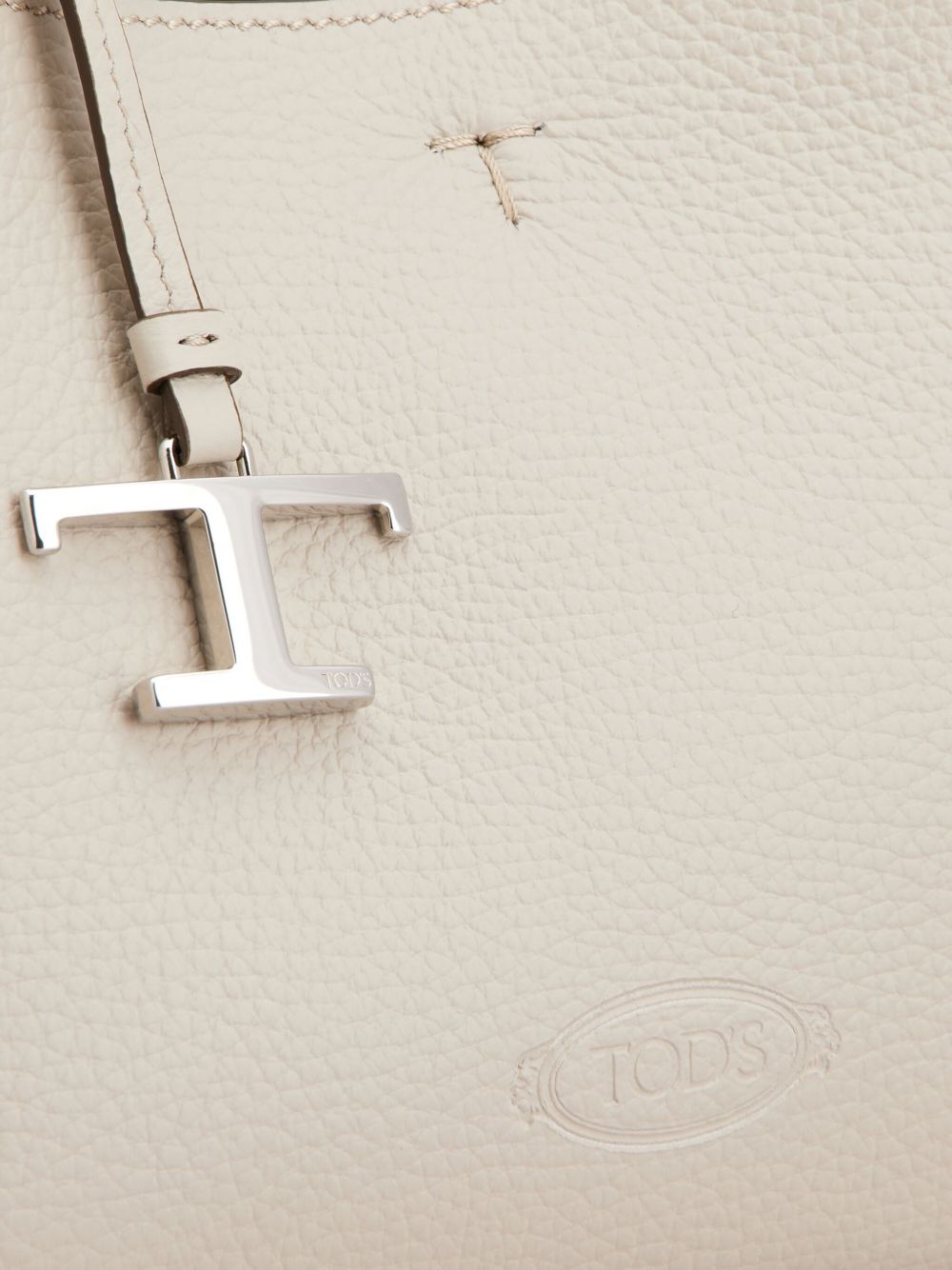 TOD'S Mini Leather Handbag with Removable Charm and Adjustable Strap