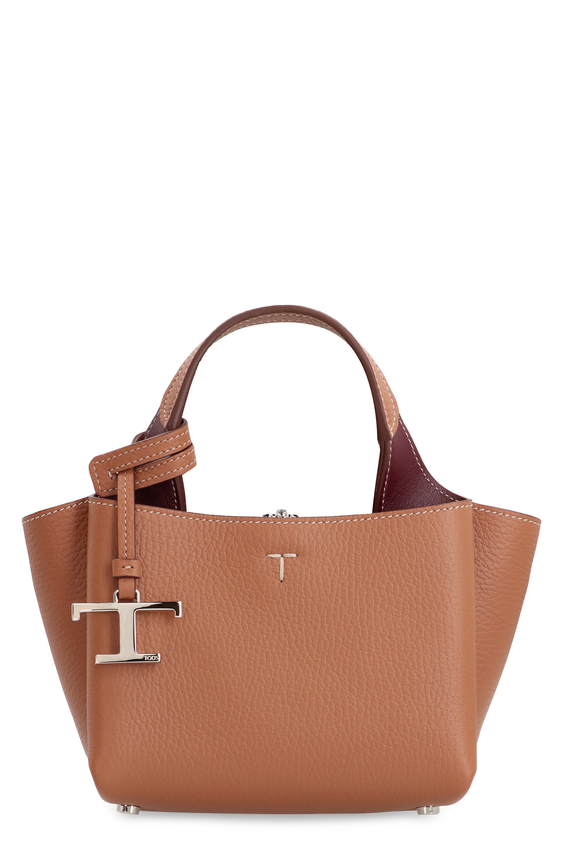 TOD'S Mini Leather Handbag with Removable Charm