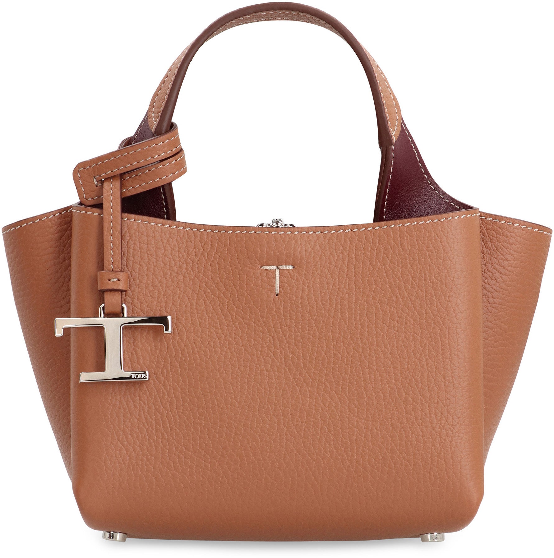 TOD'S Mini Leather Handbag with Removable Charm