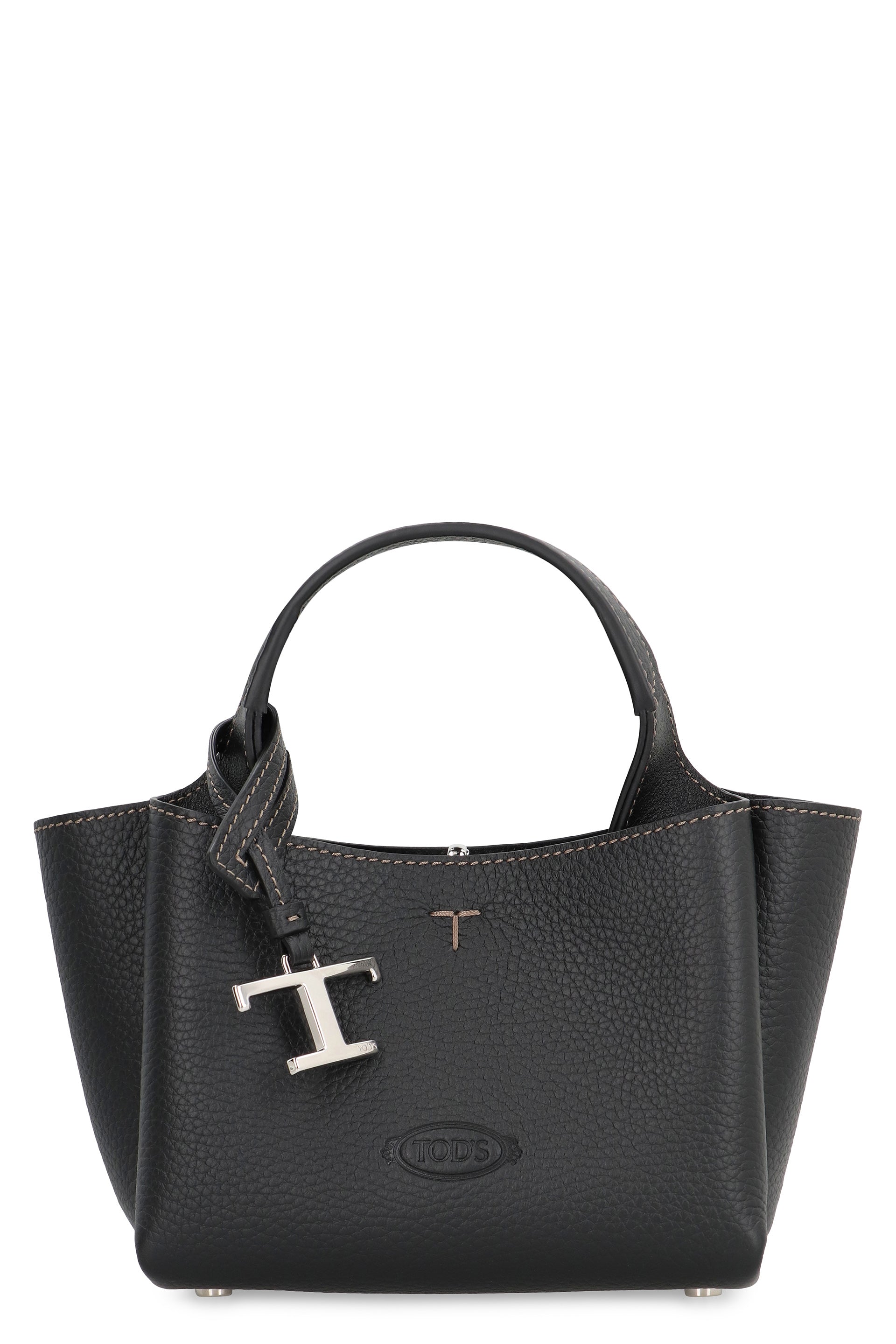 TOD'S Micro Leather Handbag with Charm - 24 CM