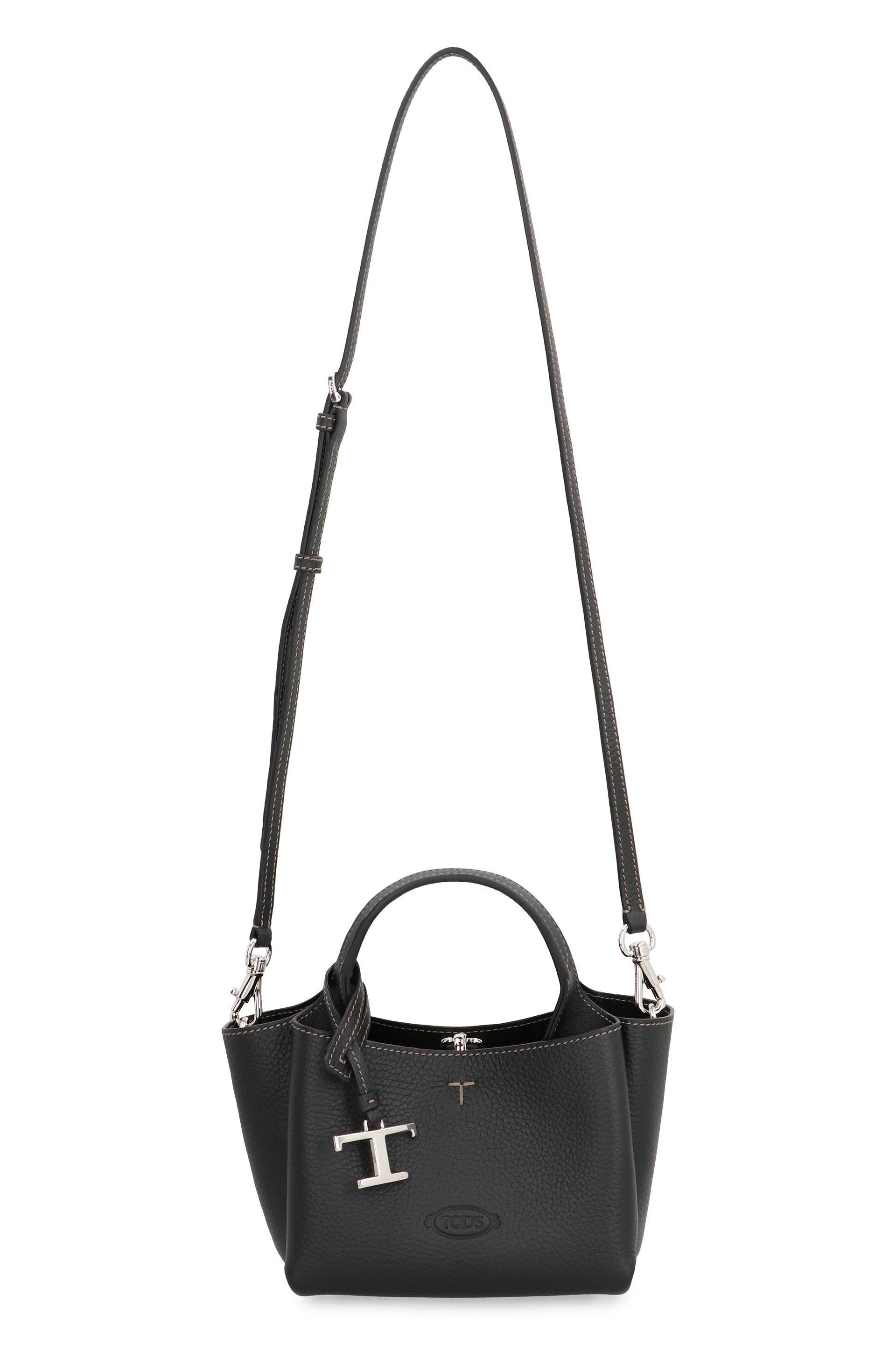TOD'S Micro Leather Handbag with Charm - 24 CM