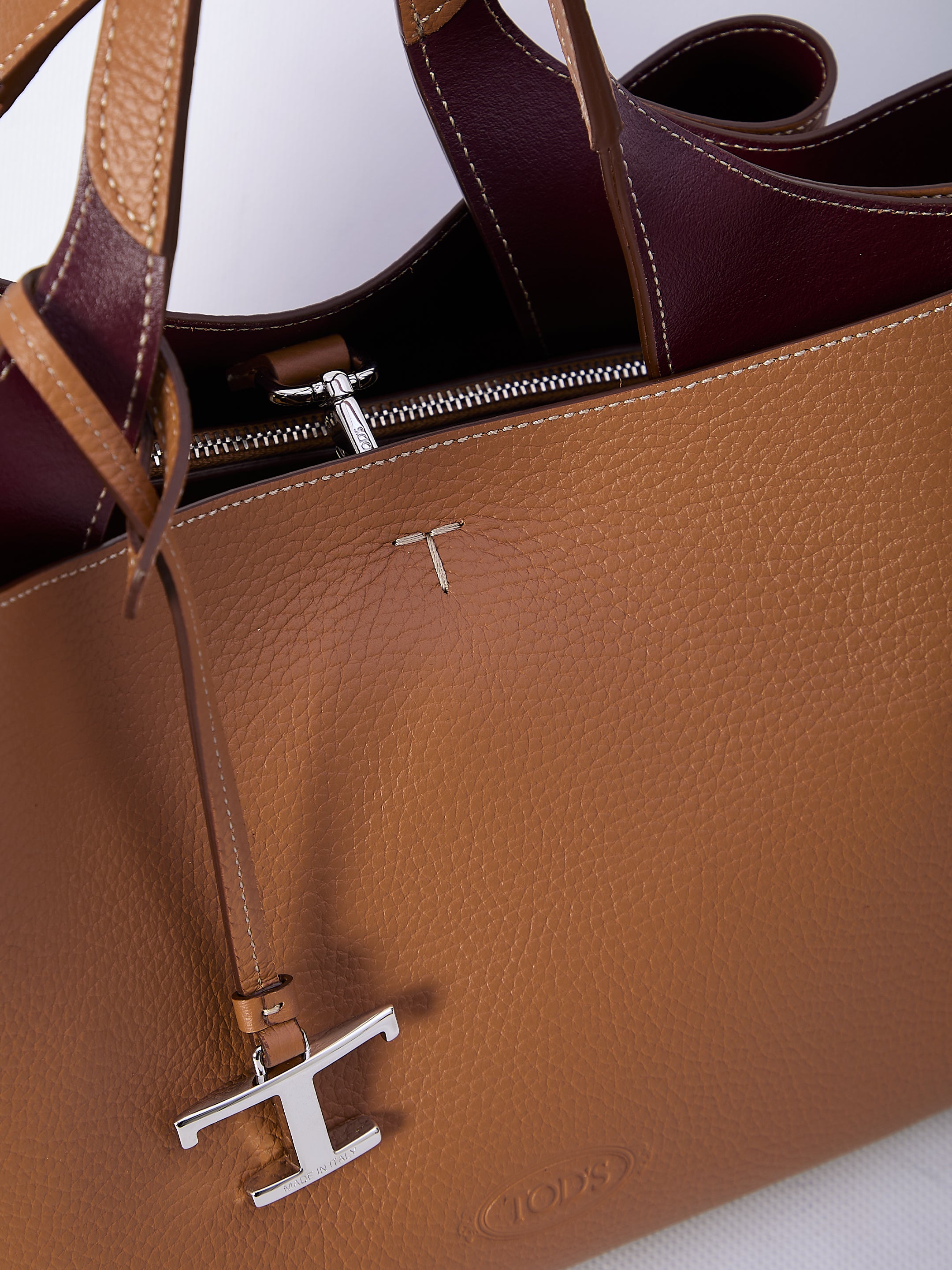 TOD'S Mini Leather Shopping Handbag