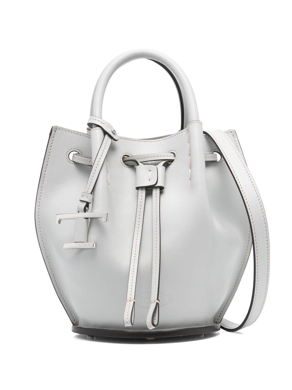 TOD'S Chic Mini Bucket Handbag with Logo Charm