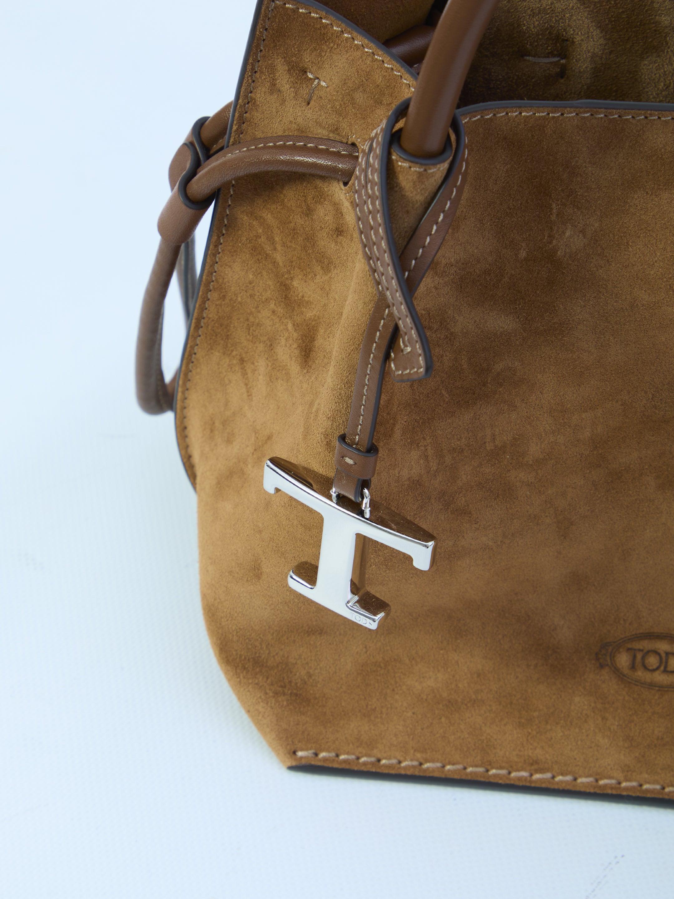 TOD'S Mini Bucket Handbag with Drawstring Closure