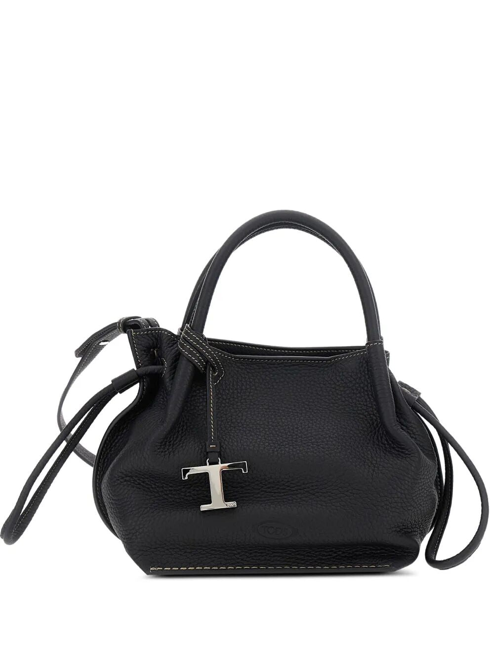 TOD'S Mini Grained Leather Bucket Handbag - Small
