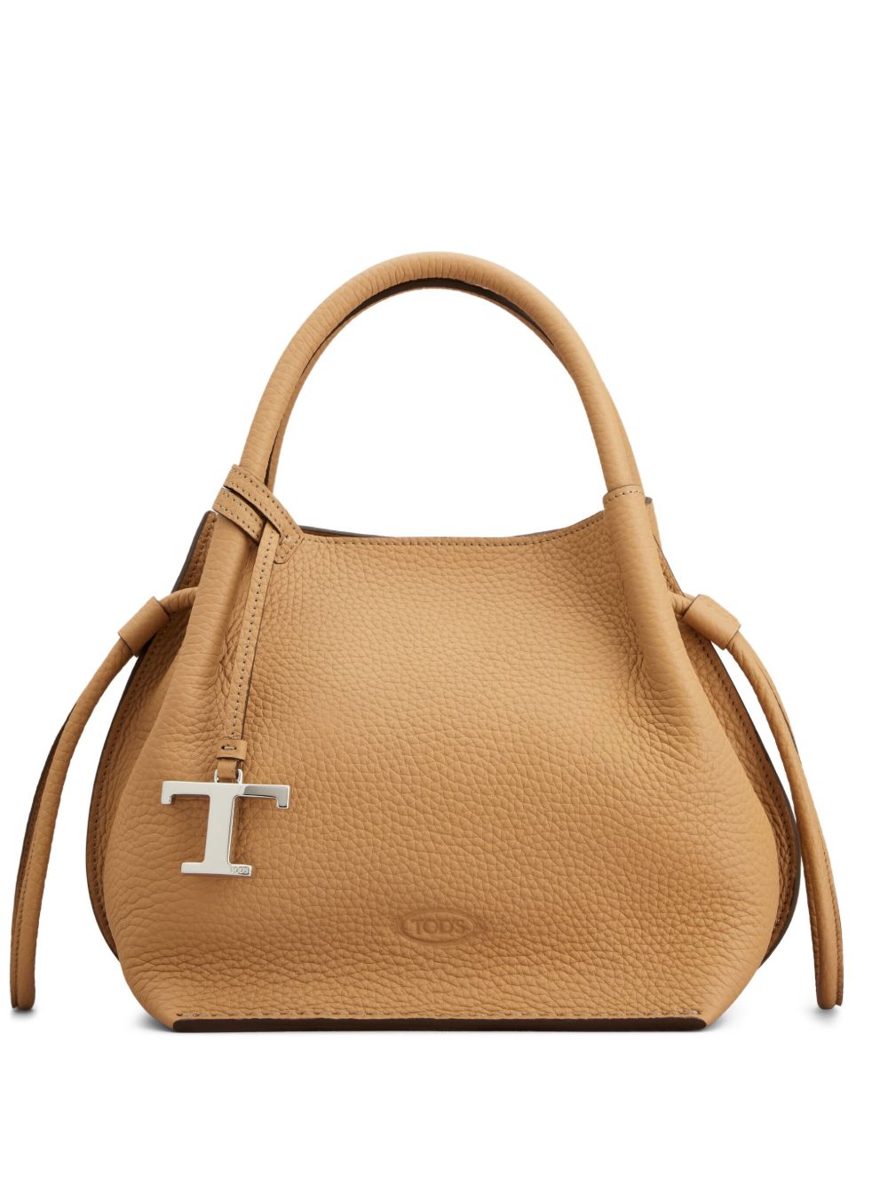 TOD'S Leather Handbag with Magnetic and Drawstring Fastenings