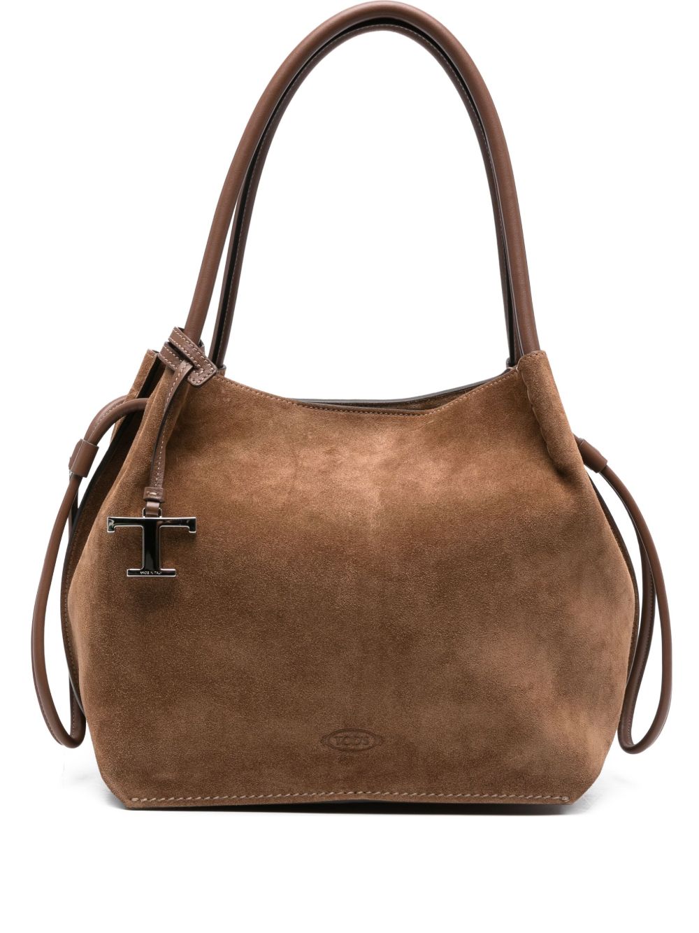 TOD'S 100% Leather Suede Handbag with Concealed Magnetic Fastening