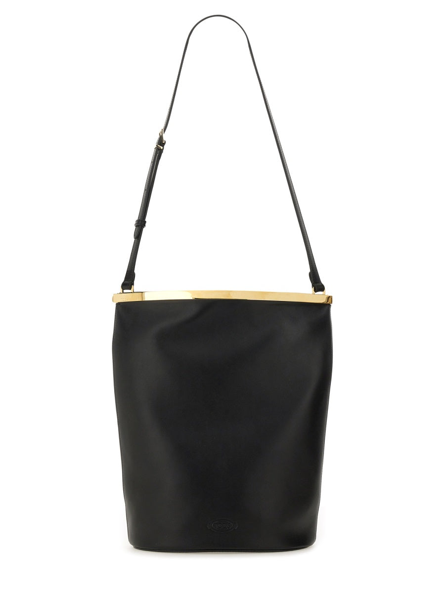 TOD'S Mini Leather Bucket Handbag