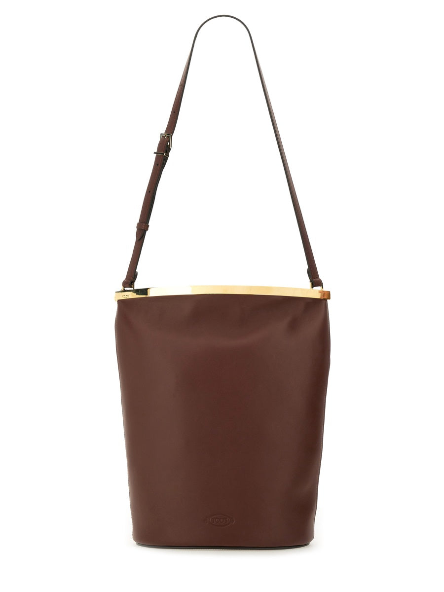 TOD'S Mini Leather Bucket Handbag